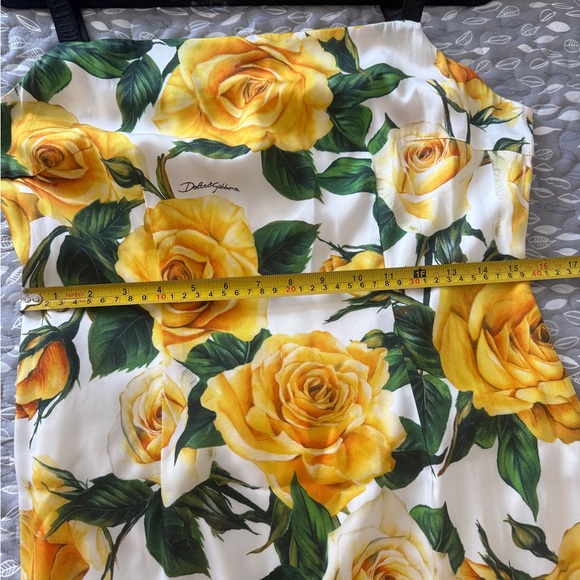 Dolce & Gabbana White Maxi Dress with Yellow Floral Print - Picture 7 of 9